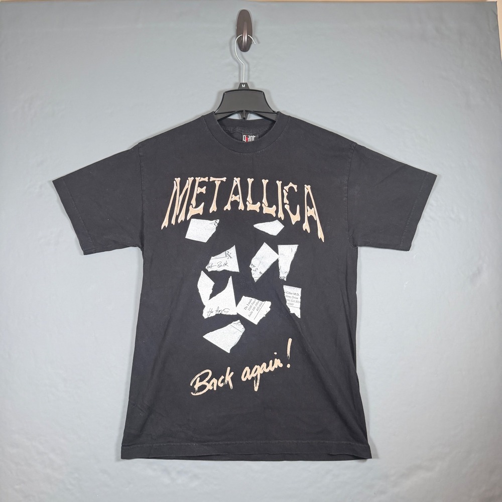 Vintage 2000 Metallica Back Again Tour Shirt Large Giant Tag Black